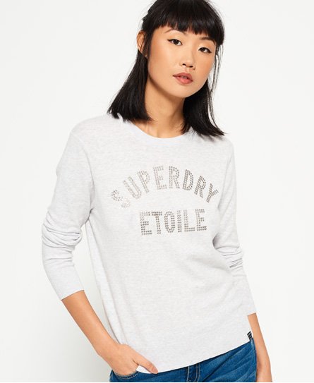 Superdry Strickpullover mit Schmucksteinverzierung Strickpullover mit Schmucksteinverzierung70119