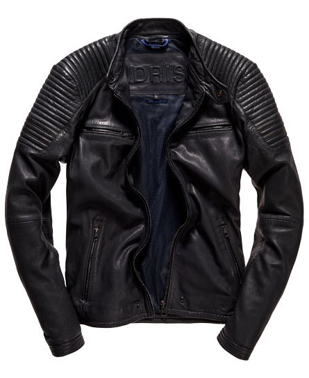 Superdry idris elba 2025 leather jacket