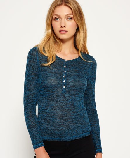 Superdry Top ajustado de punto Grandad Top ajustado de punto Grandad