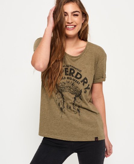 Superdry Wild West Slim Boyfriend-T-skjorte Wild West Slim Boyfriend-T-skjorte