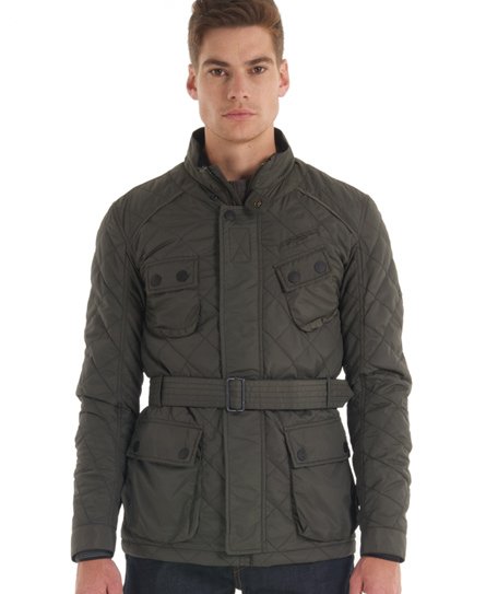 Mens - Time Trial Quilt Jacket in Gate Green | Superdry
