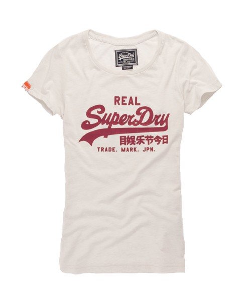 Womens - Vintage Entry T-shirt in Chalk Marl | Superdry UK