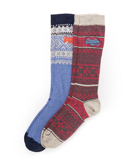 Superdry Fairisle Twin Pack Socks Fairisle Twin Pack Socks