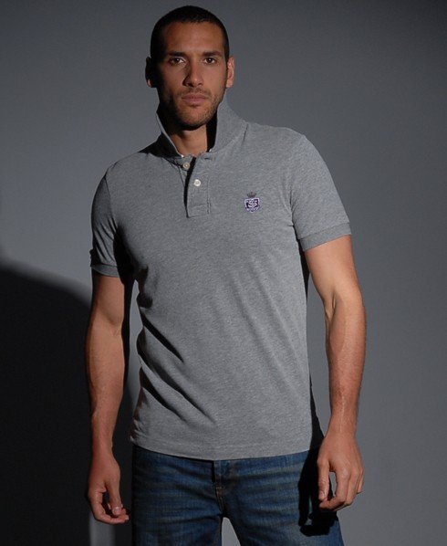 Superdry Men/'s Orange Label Jersey Polo Shirt Black