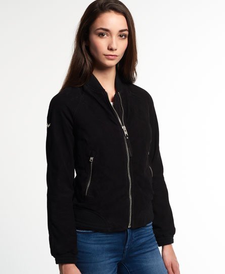 Womens - Lillie Flite Bomber Jacket in Phantom | Superdry UK