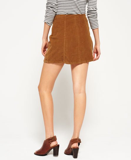 Superdry Corduroy Button Through Skirt - Women's Skirts