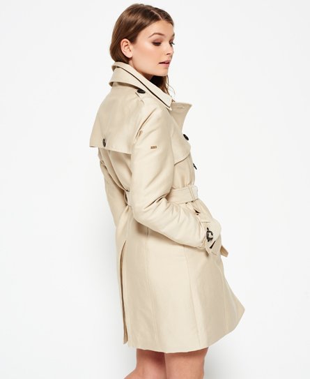 Womens Belle Trench Coat in Sand Superdry UK