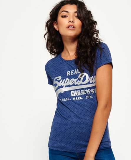 Superdry Vintage Logo Flock Dot T-shirt Vintage Logo Flock Dot T-shirt