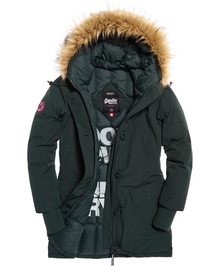 Womens - Rookie Down Parka Jacket in Deep Forest | Superdry