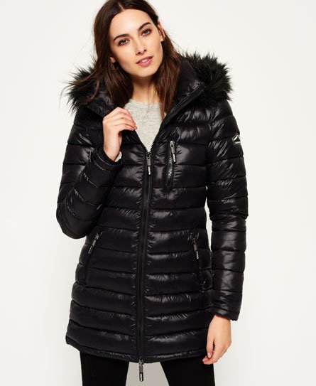 Womens - Fuji Demi Jacket in Slick Black | Superdry UK