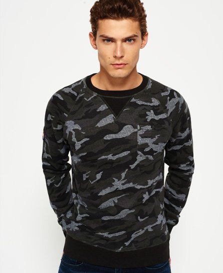 Superdry Rookie Camo Print Crew Neck Sweatshirt Rookie Camo Print Crew Neck Sweatshirt