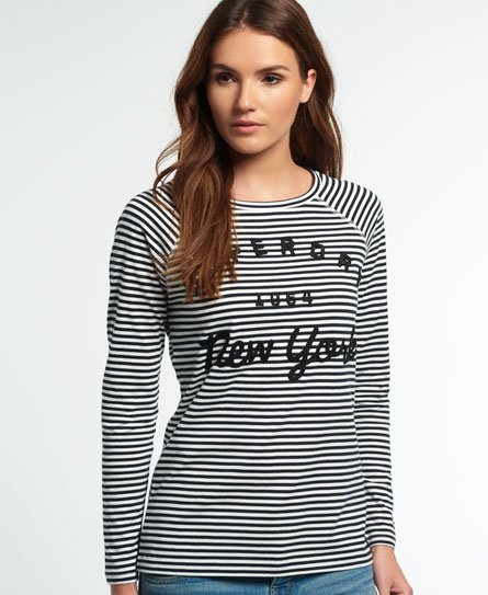 Superdry Applique Raglan Stripe T-shirt Applique Raglan Stripe T-shirt