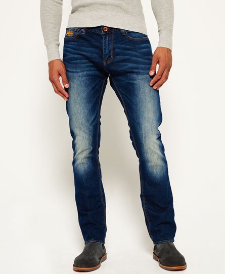 Mens - Officer Jeans in Brighton Blue | Superdry