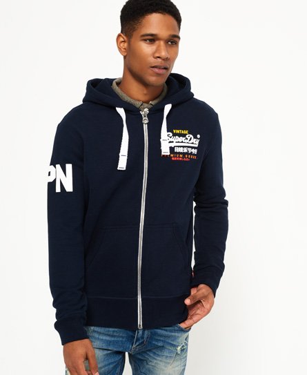 Superdry Premium Goods hoodie met rits. Premium Goods hoodie met rits.