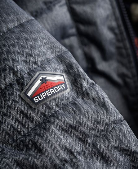 Mens - Fuji Mix Double Zip Hooded Jacket in Navy | Superdry