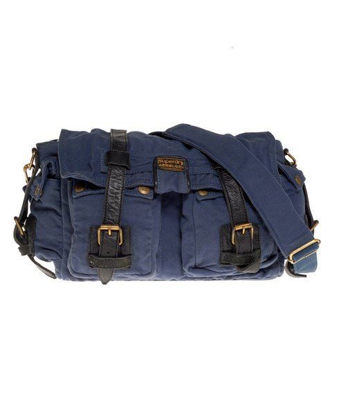 Superdry Unisex Motorbike Messenger Bag Navy - Size: 1SIZE