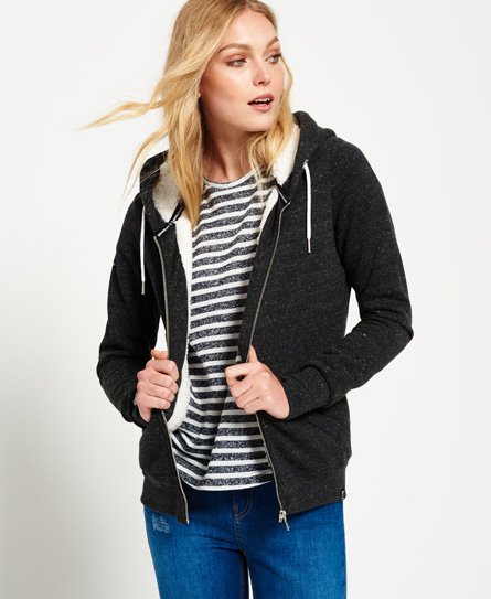Superdry Orange Label Luxe Sherpa Zip Hoodie Orange Label Luxe Sherpa Zip Hoodie