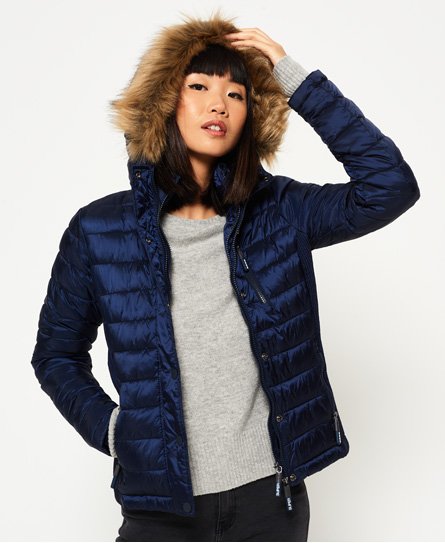 Superdry Luxe Fuji Double Zip Hooded Jacket Luxe Fuji Double Zip Hooded Jacket