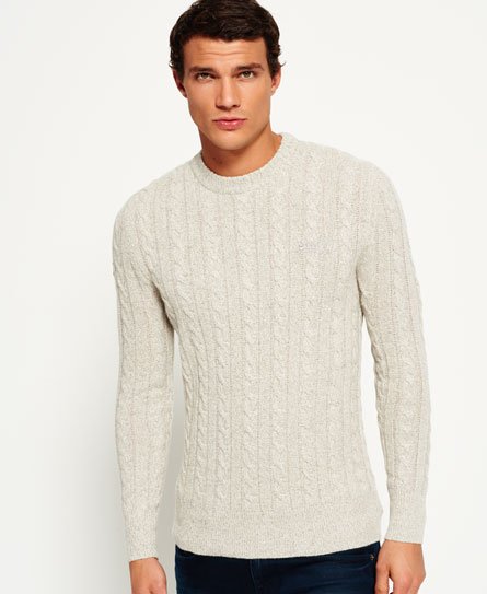 Superdry Harlo Cable Rundhalsad Tröja Harlo Cable Rundhalsad Tröja