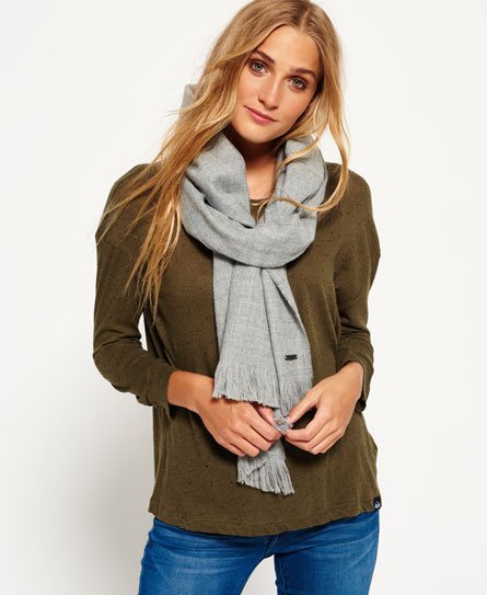 Superdry Solid Capital Fringe Scarf Solid Capital Fringe Scarf