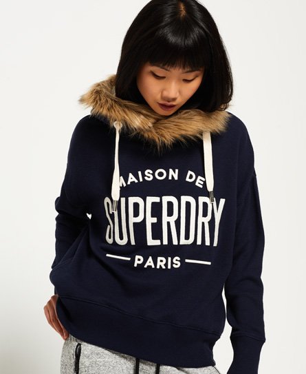Superdry Applique Fur Slouch -huppari Applique Fur Slouch -huppari