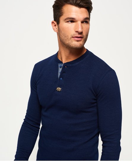Superdry Heritage Pique Langarm-Grandad-Oberteil Heritage Pique Langarm-Grandad-Oberteil
