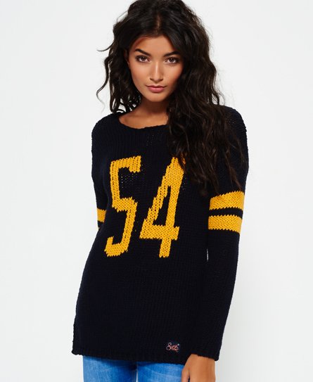 Superdry Gebreide Pia Varsity trui Gebreide Pia Varsity trui