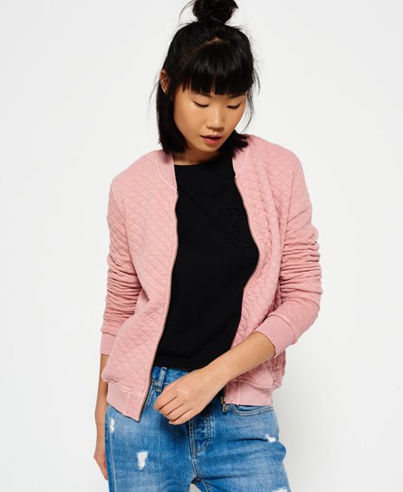 Superdry Beach Micro Jersey Bomber Jacket Beach Micro Jersey Bomber Jacket