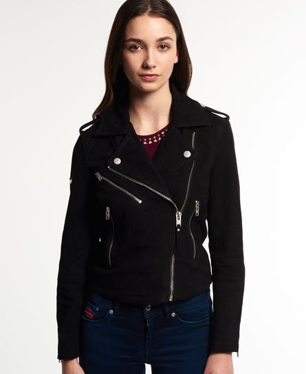 Superdry Lux Wildleder-Bikerjacke Lux Wildleder-Bikerjacke