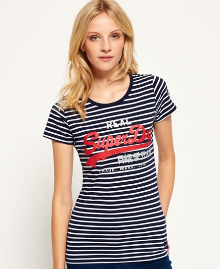 Superdry Vintage Logo Breton Stripe T-shirt Vintage Logo Breton Stripe T-shirt