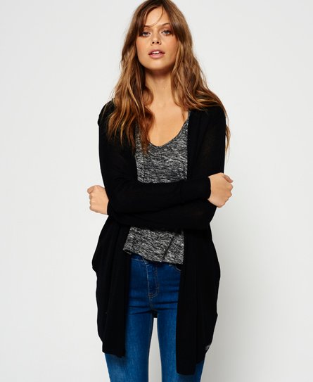 Superdry Rayon Hooded Fine Knit Cardigan Rayon Hooded Fine Knit Cardigan