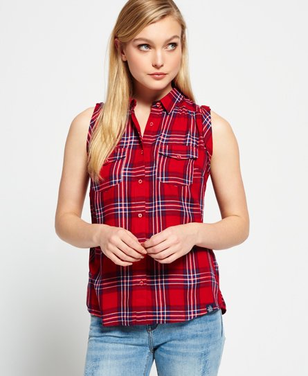 Superdry Sleeveless Boyfriend Shirt Sleeveless Boyfriend Shirt