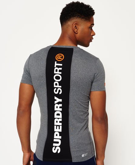 Mens - Gym Sport Runner Leggings in Grey Grit, Superdry