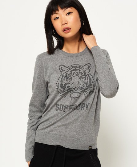 Superdry Jersey de punto con diseño brillante Tiger Jersey de punto con diseño brillante Tiger