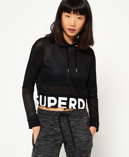 Superdry Mesh Crop-hettegenser Mesh Crop-hettegenser