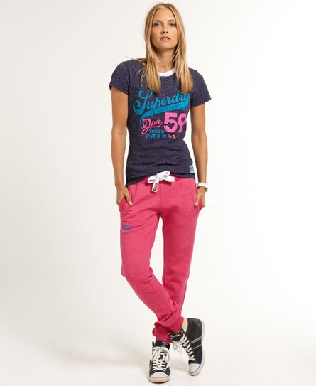 pink slim fit joggers