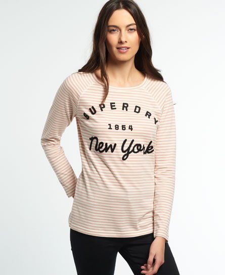 Superdry Raglanhihainen, applikoitu raitapaita Raglanhihainen, applikoitu raitapaita