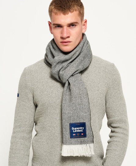 Superdry Capital Schal mit Fransen und Struktur Capital Schal mit Fransen und Struktur