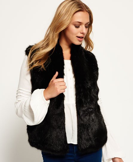Superdry Luxe pelsvest Luxe pelsvest