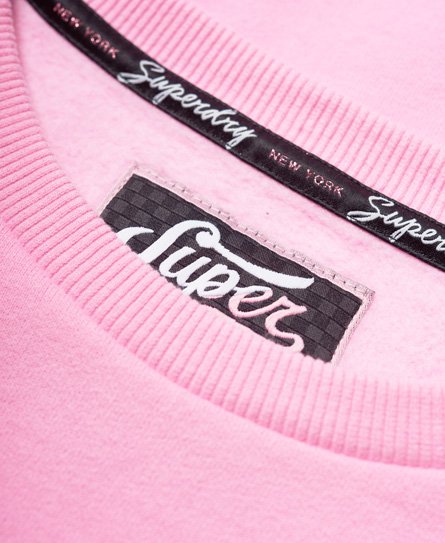Womens - Harriet Patch Crew Sweatshirt in Petal Pink | Superdry