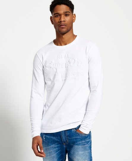 Superdry Embossed Vintage Logo Long Sleeve T-Shirt Embossed Vintage Logo Long Sleeve T-Shirt