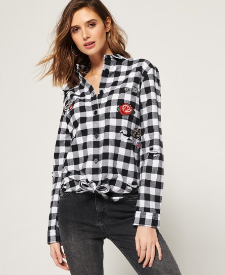 Superdry Zephyr Check Tie Front Shirt Zephyr Check Tie Front Shirt
