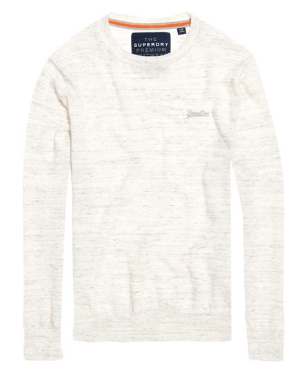 New Mens Superdry Orange Label Crew Jumper Concrete Grindle