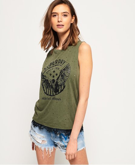 Superdry Ærmeløs punktop i perforeret design Ærmeløs punktop i perforeret design