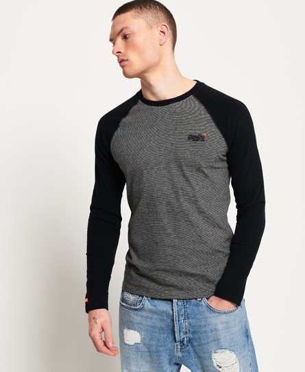 Sonix Red Grit Superdry M10001TQ QG7 Orange Label Baseball Tee T Shirt Optic Sonix Red Grit Superdry M10001TQ QG7 Orange Label Baseball Tee T Shirt Optic