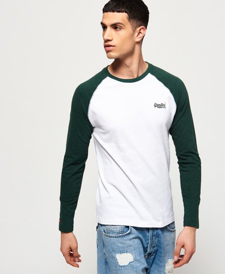 Superdry Orange Label Long Sleeve Baseball T-Shirt Orange Label Long Sleeve Baseball T-Shirt