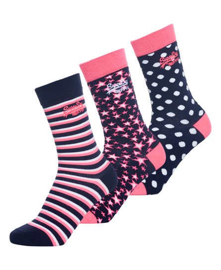 Superdry Star Socks Triple Pack Star Socks Triple Pack
