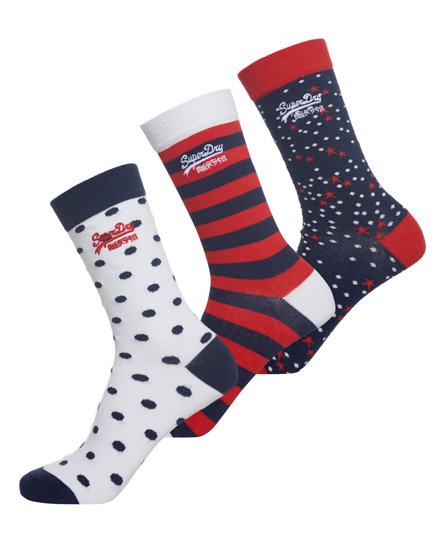 Superdry Socken im 3er-Pack im Marine-Stil Socken im 3er-Pack im Marine-Stil