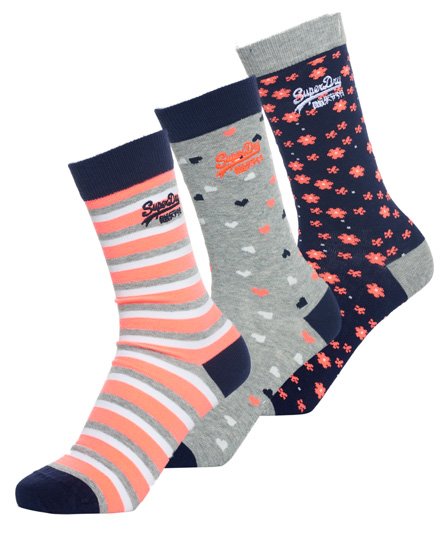 Superdry Floral Heart Socken im Dreierpack Floral Heart Socken im Dreierpack