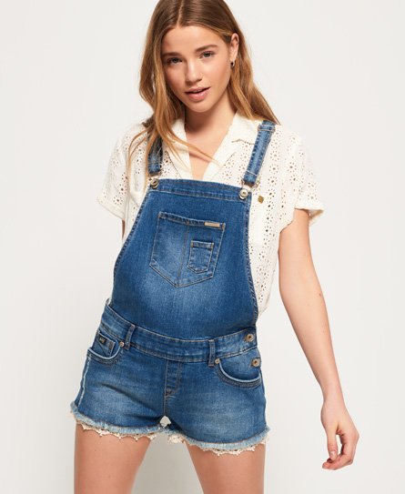 Superdry 牛仔吊帶熱褲 牛仔吊帶熱褲